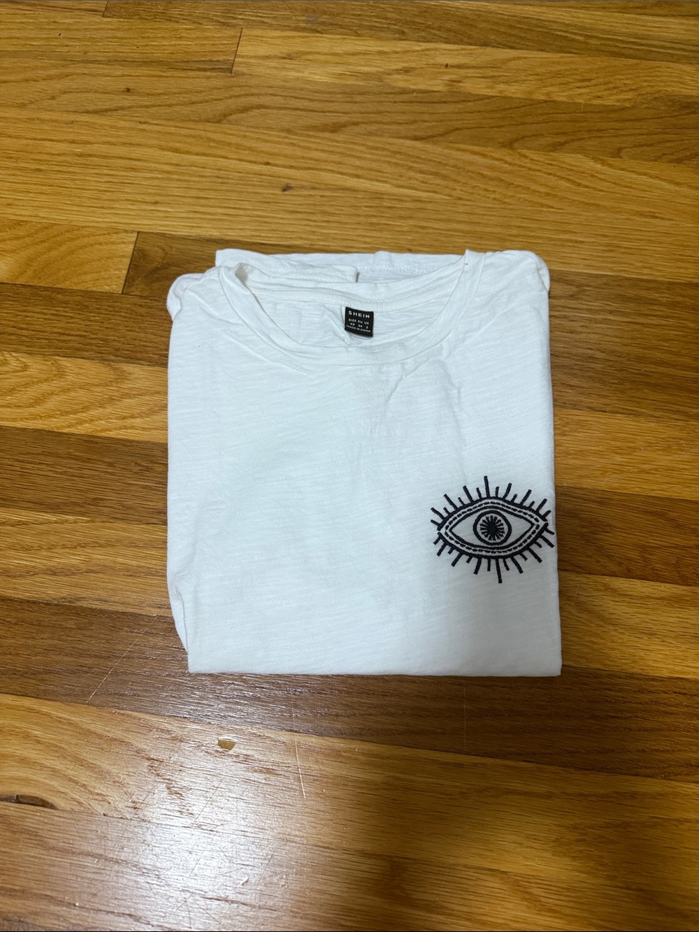 White evil Eye cotton tee